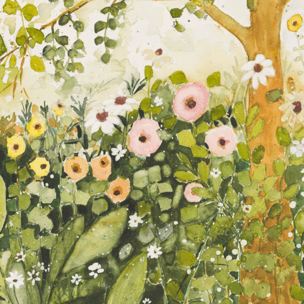 Under the Sycamore Tree, Cindy Rawlings, watercolour on paper