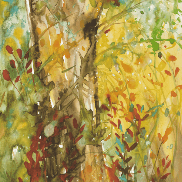 Autum Trees, Cindy Rawlings, watercolour on paper