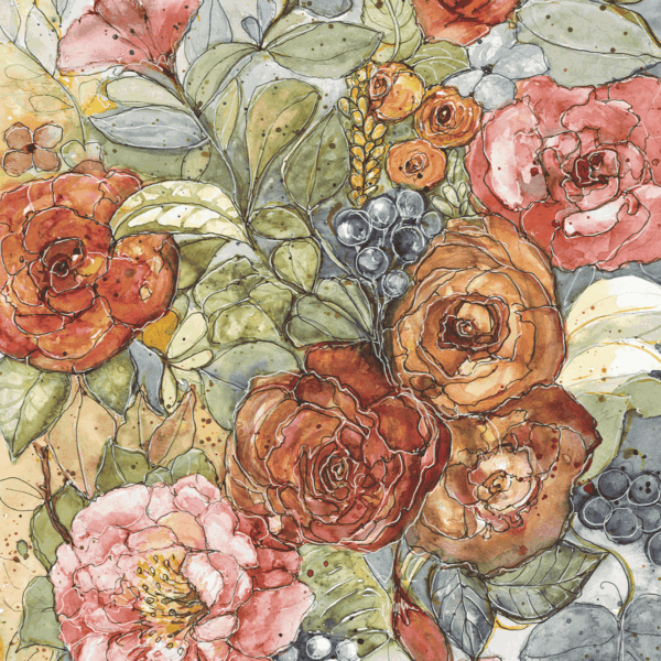Flowers of Gold, Cindy Rawlings, watercolour on paper